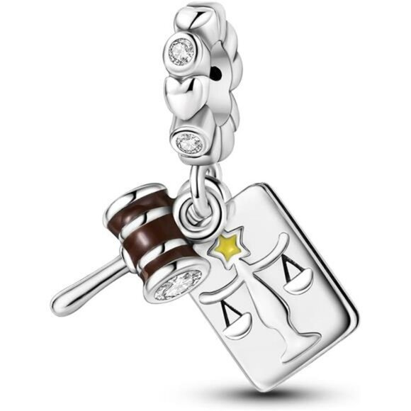925 sterling silver dangle charms fit Pandora bracelet necklace heart moon cat b - Picture 1 of 7